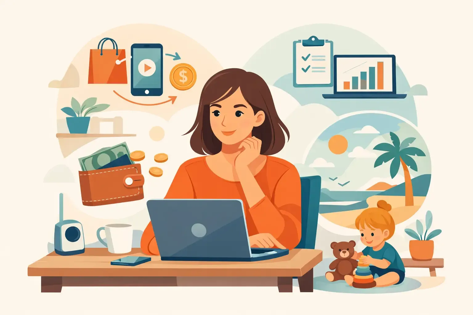 How to Earn Money Online as a Mum, Your Way