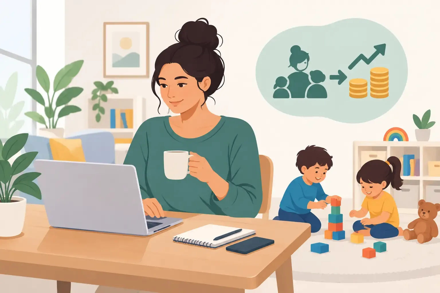 How a Parent Builds Income Around Childcare